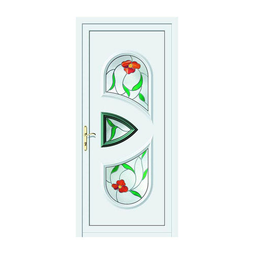 Porte d'entrée - ORO : CLIO  - ALUPORTA - en aluminium / battante / semi-vitrée