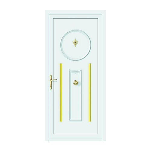 Porte d'entrée - PLATA : COCHERO  - ALUPORTA - en aluminium / battante / avec hublot