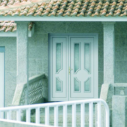 Porte d'entrée - PLATA : ERIDANO  - ALUPORTA - en aluminium / battante / semi-vitrée