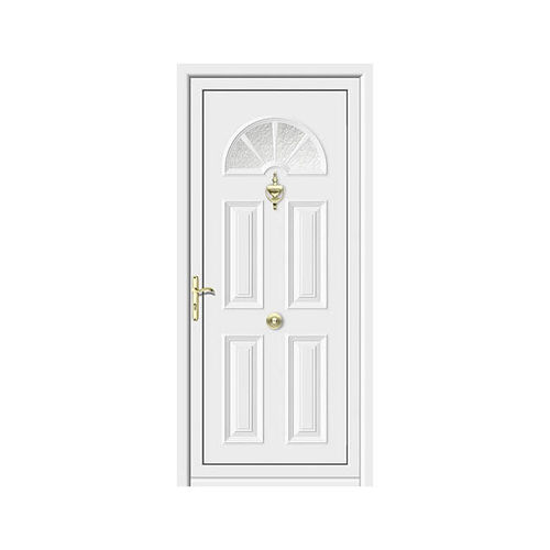 Porte d'entrée - CUPIDO - ALUPORTA - en aluminium / battante / semi-vitrée