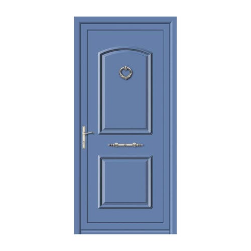 Porte d'entrée - EMBUTICIÓN : MINERVA  - ALUPORTA - en aluminium / battante / laquée