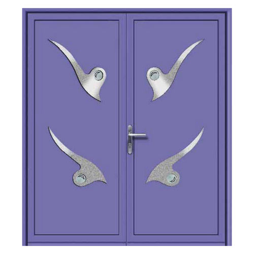 Porte d'entrée - ELEMENTS : ACTINIO - ALUPORTA - en aluminium / battante / pleine