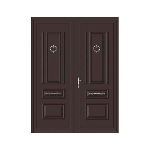 Porte d'entrée - ARQUITECTURA PERFECTA : DEMETER  - ALUPORTA - en aluminium / battante / semi-vitrée
