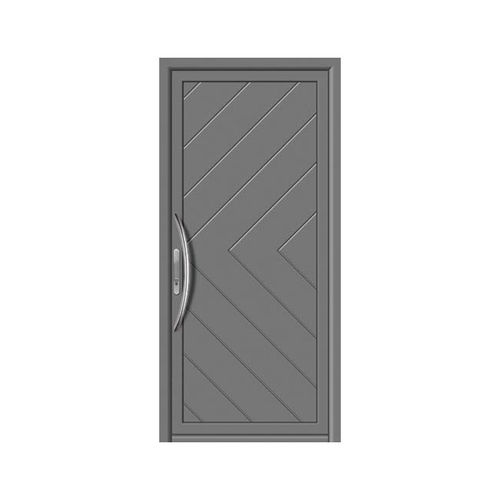 Porte d'entrée - RANURADOS : CARBONO - ALUPORTA - en aluminium / battante / laquée