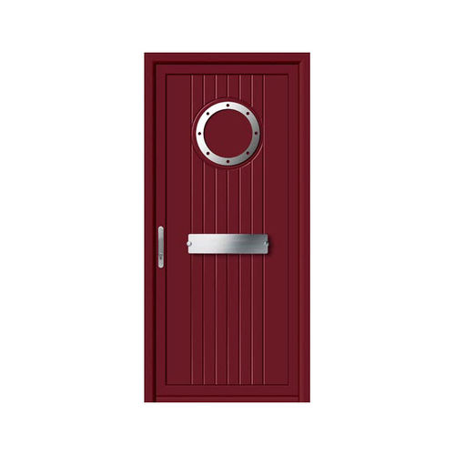 Porte d'entrée - RANURADOS : CINC  - ALUPORTA - en aluminium / battante / pleine