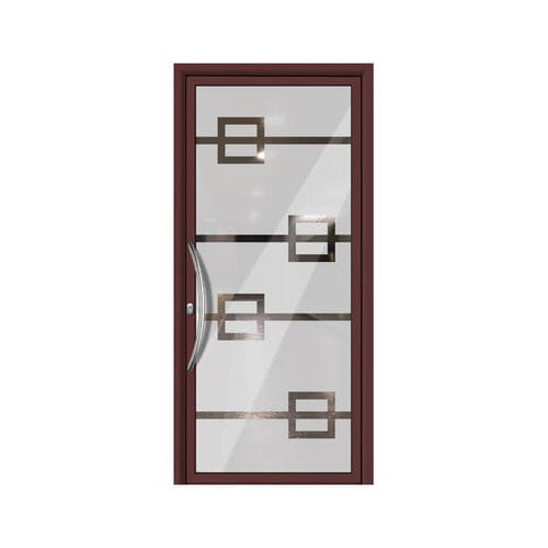 Porte d'entrée - GIGA - ALUPORTA - en aluminium / battante / vitrée