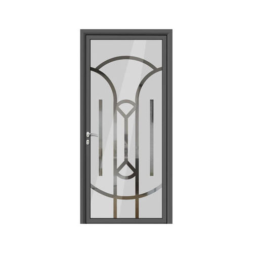 Porte d'entrée - PETA - ALUPORTA - en aluminium / battante / vitrée