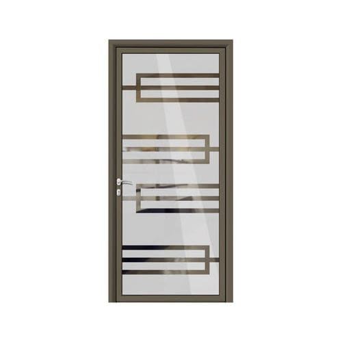 Porte d'entrée - TERA - ALUPORTA - en aluminium / battante / vitrée