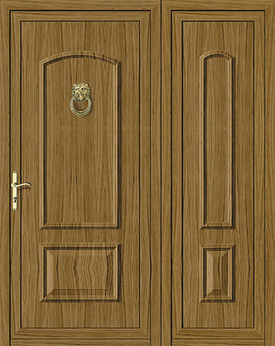 Porte d'entrée - ORO : FAMA - ALUPORTA - en aluminium / battante / semi-vitrée