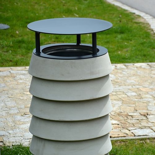 Poubelle publique - STROK - STREETPARK s.r.o. - en métal / en béton / avec couvercle