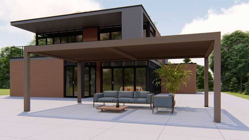 Pergola autoportée - CLIMAX BIG - RGM srl - en aluminium peint / à lames brise soleil / bioclimatique