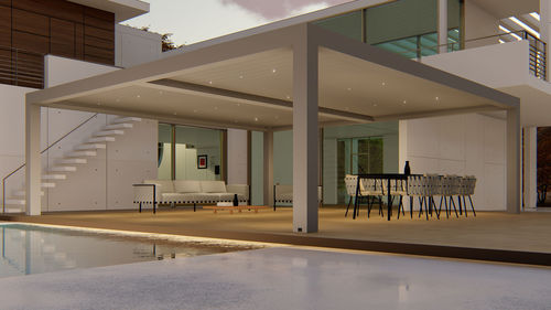 Pergola autoportée - CLIMAX BIG FLOW - RGM srl - en aluminium peint / à lames brise soleil / bioclimatique