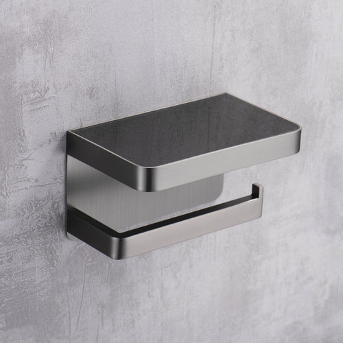 Porte-rouleau WC mural - H78 - Bathvo Technology Co. Ltd. - en inox / en verre / poli