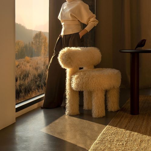 Chaise contemporaine - Gropius CS1 - NOOM - d'intérieur / en tissu / avec piètement en bois