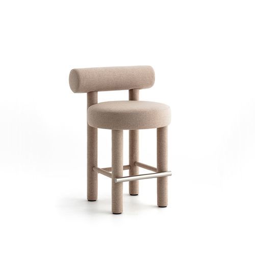 Chaise de bar contemporaine - Gropius CS1 - NOOM - d'intérieur / en tissu / avec piètement en bois