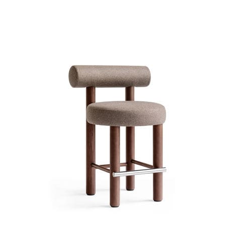 Chaise de bar contemporaine - Gropius CS2 - NOOM - d'intérieur / en tissu / avec piètement en bois