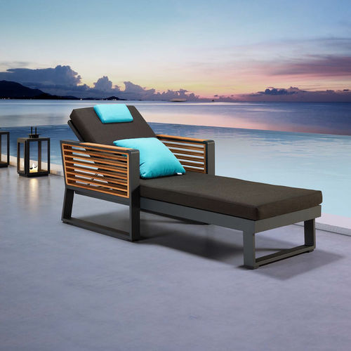 Bain de soleil contemporain - HY-30064L - Howvin outdoor furtniture - en tissu / en métal / WPC