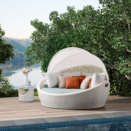 Méridienne contemporaine - H-30046L - Howvin outdoor furtniture - en tissu / de jardin / à baldaquin