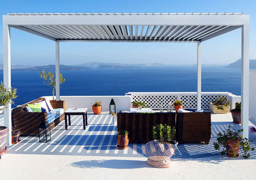 Pergola autoportée - Pergola 6 - Howvin outdoor furtniture - en aluminium / à lames orientables