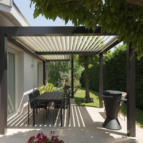 Pergola adossée - Pergola 4 - Howvin outdoor furtniture - en aluminium / à lames orientables