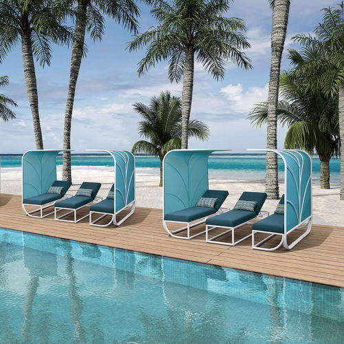 Bain de soleil design original - H-9828L - Howvin outdoor furtniture - en Sunbrella® / en aluminium / de jardin