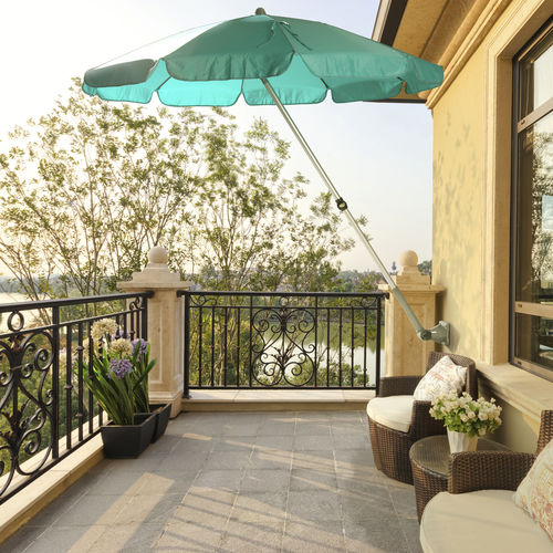 Parasol en tissu - H-315W - Howvin outdoor furtniture - en aluminium / professionnel