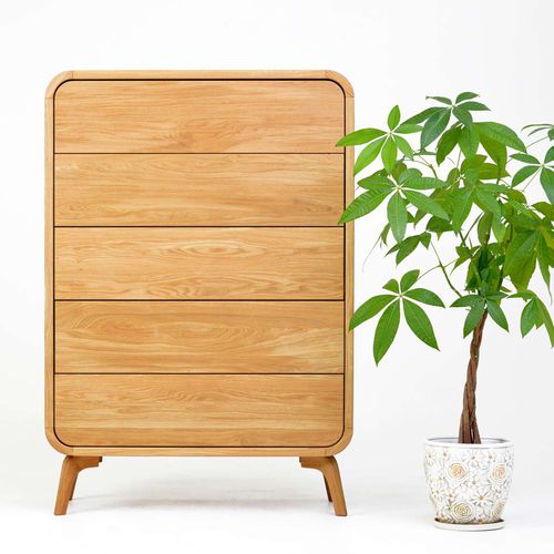 Commode haute - SOL-3 - MB Oaksas - contemporaine / en chêne / sur mesure