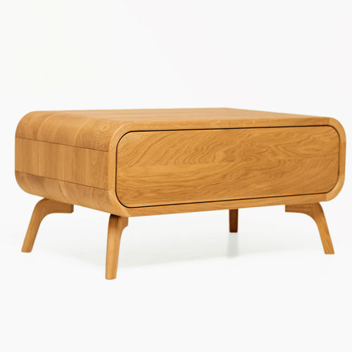Table basse contemporaine - KAF-2 - MB Oaksas - en chêne / avec piètement en chêne / rectangulaire