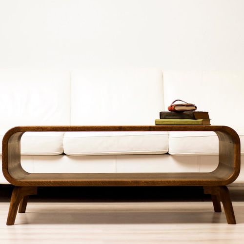 Table basse contemporaine - KAF - MB Oaksas - en chêne / avec piètement en chêne / rectangulaire