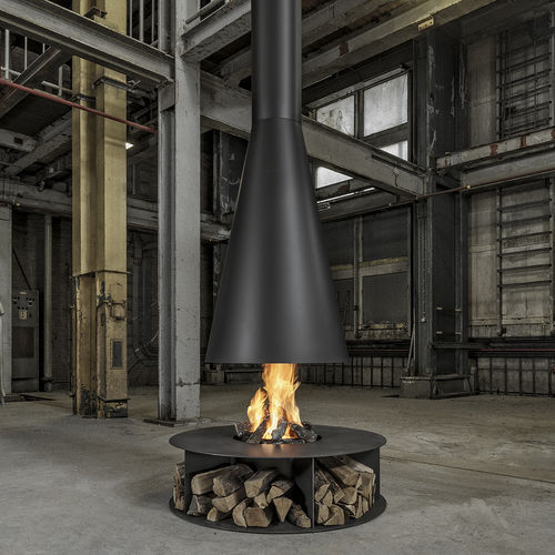 Poêle à bois - B.BLACK 2 - Bluefires - central / contemporain / en inox