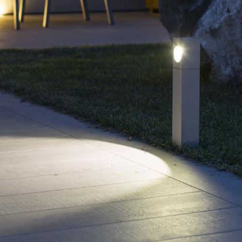 Borne d'éclairage de jardin - UOP - FRANCESCONI - contemporaine / en acier inoxydable / avec diffuseur en verre trempé