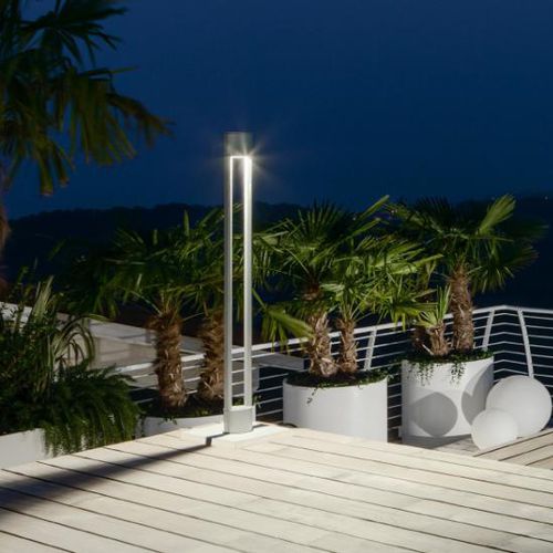 Borne d'éclairage de jardin - MOK - FRANCESCONI - contemporaine / en aluminium / en acier inoxydable
