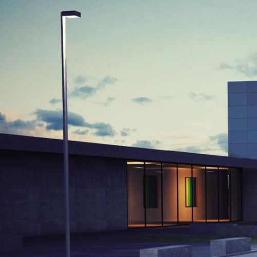 Lampadaire urbain - SLIM TESTA PALO - FRANCESCONI - contemporain / en acier inoxydable / avec diffuseur en verre trempé