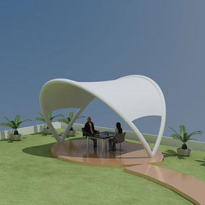 Structure tendue sur ossature métallique - ICON INTERIORS AND EXTERIORS - à arche / pour abri / pour espace public