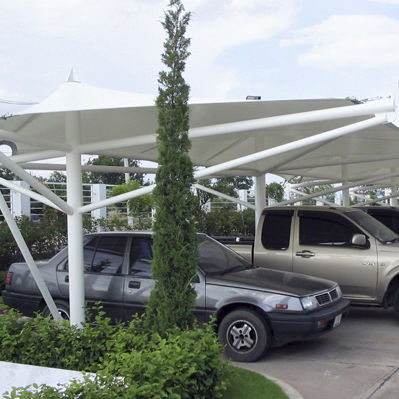 Structure tendue sur ossature métallique - ICON INTERIORS AND EXTERIORS - pour abri de voiture / pour parking