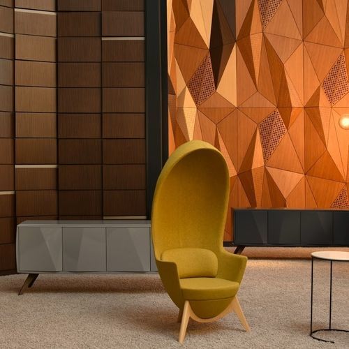 Fauteuil contemporain - YUKO - Mikodam - en tissu / en polyuréthane / à dossier haut