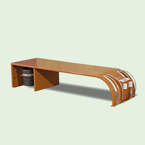 Banc public contemporain - Multifunctional  - PROVERA SRL - en métal peint / sans dossier / sans accoudoirs