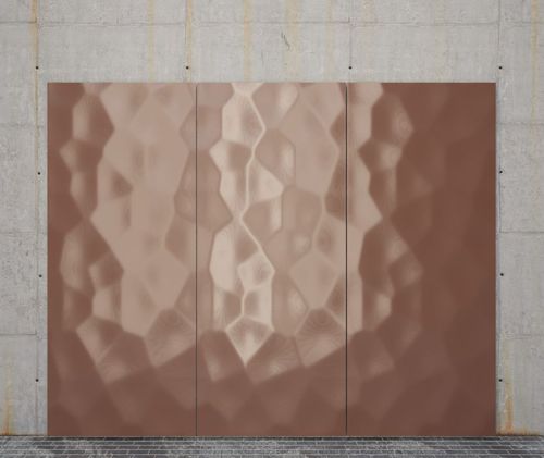 Tôle métallique décorée - BT-3D-310 PUNCHY POLYGONS - Binder Parametric Metal GmbH - perforée / en aluminium / en acier