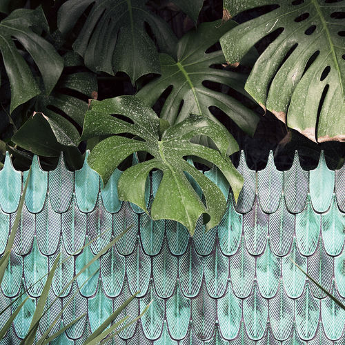 Mosaïque en céramique - PLUMAGE - BOTTEGANOVE - polie / d'intérieur / murale