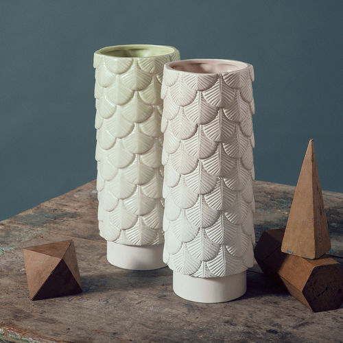 Vase contemporain - PLUMAGE - BOTTEGANOVE - en porcelaine de Limoges / fait main