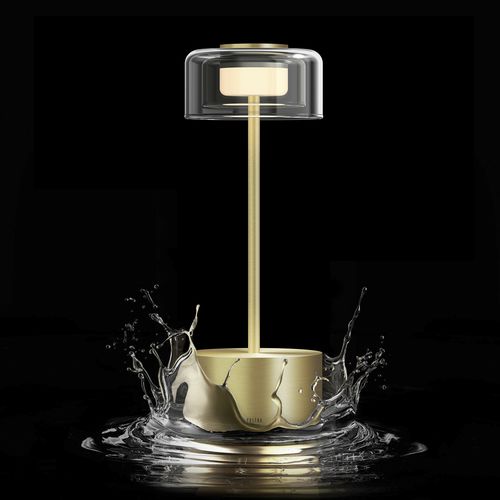Lampe de table - HEMERA - MIKROS - Voltra Lighting - en métal / en verre borosilicaté / contemporaine