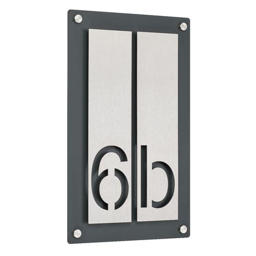 Plaque signalétique pour porte - 691-2-RALVA - Briefkasten Manufaktur Lippe GmbH - murale / en inox / à visser