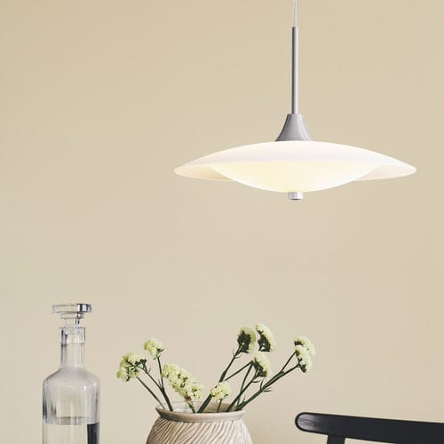 Suspension - BARONI  - Halo Design - en métal brossé / en verre opalescent / contemporaine
