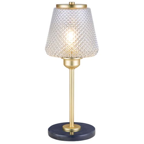 Lampe de table - DAMN FASHIONISTA - Halo Design - en laiton / en verre fumé / en marbre