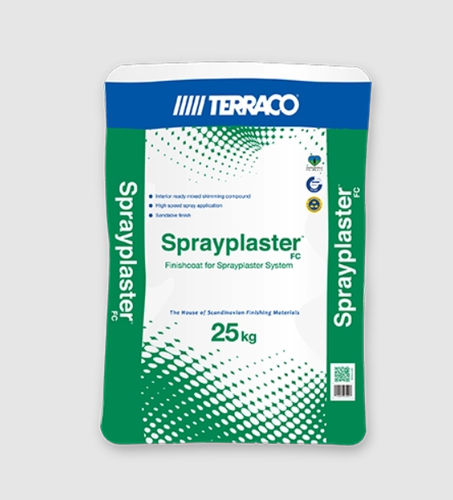 Enduit pour bâtiment - SPRAYPLASTER FC - Terraco LLC. Ltd - de finition / d'intérieur / pour mur