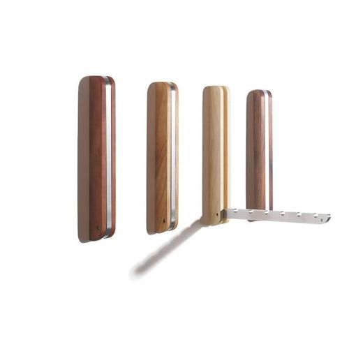 Patère contemporaine - 40014 - SIDE BY SIDE - en aluminium / en chêne / en noyer