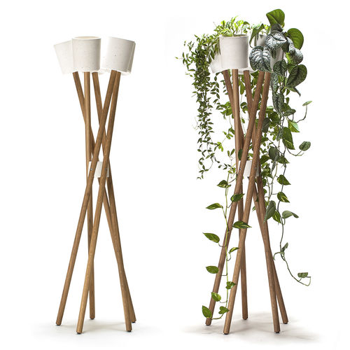 Support pour plantes en chêne - HOCHGARTEN - urbanature - en acier inoxydable / en béton fibré / colonne