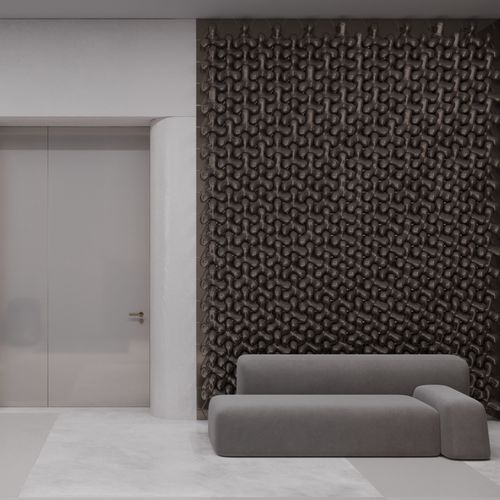 Revêtement mural pour intérieur - TETRAPOD - Sergey Makhno Product - en céramique / 3D / aspect pierre