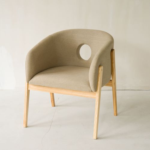 Chaise contemporaine - HOLE - Sergey Makhno Product - d'intérieur / en tissu / avec piètement en bois