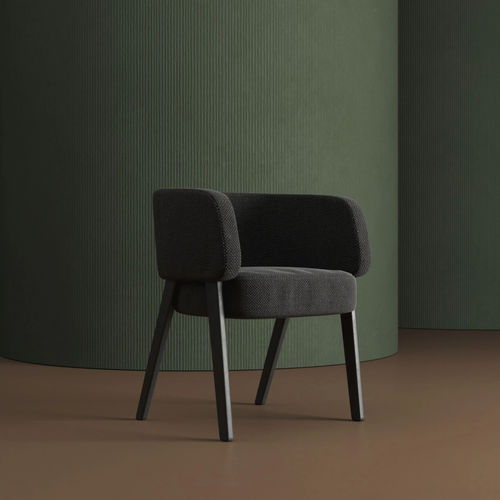 Chaise contemporaine - ELK - Sergey Makhno Product - d'intérieur / en tissu / avec piètement en bois